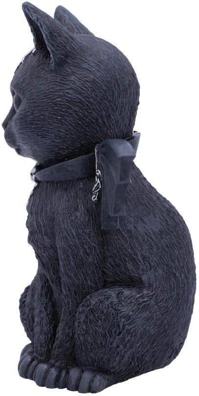 Nemesis Now B5149R0 Malpuss Winged Occult Cat Figurine, Polyresin, Black and Silver