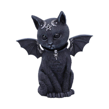 Nemesis Now B5149R0 Malpuss Winged Occult Cat Figurine, Polyresin, Black and Silver