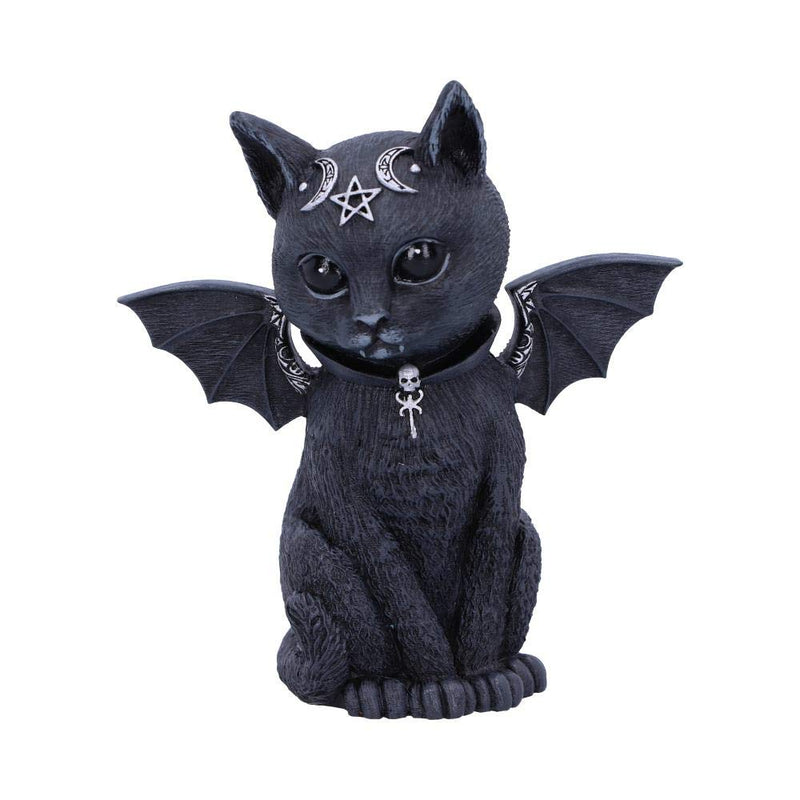Nemesis Now B5149R0 Malpuss Winged Occult Cat Figurine, Polyresin, Black and Silver