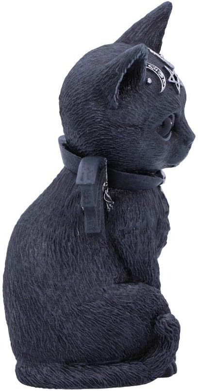 Nemesis Now B5149R0 Malpuss Winged Occult Cat Figurine, Polyresin, Black and Silver
