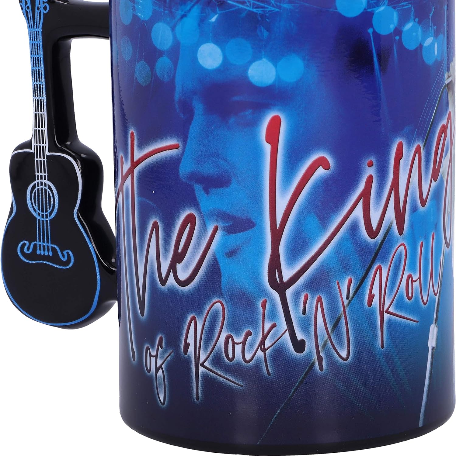 Nemesis Now Elvis The King of Rock and Roll Blue Mug, 16oz