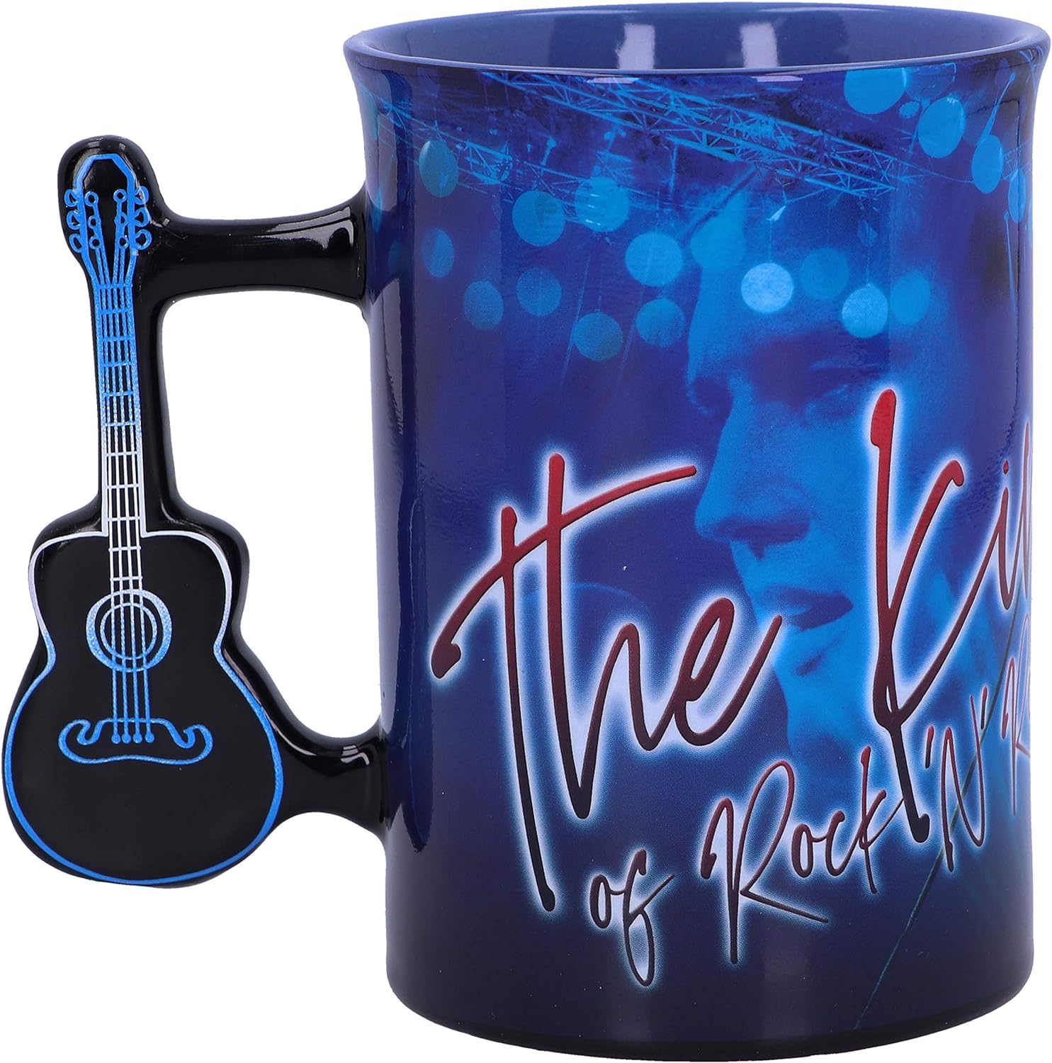 Nemesis Now Elvis The King of Rock and Roll Blue Mug, 16oz