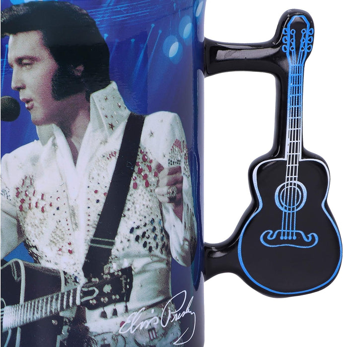 Nemesis Now Elvis The King of Rock and Roll Blue Mug, 16oz
