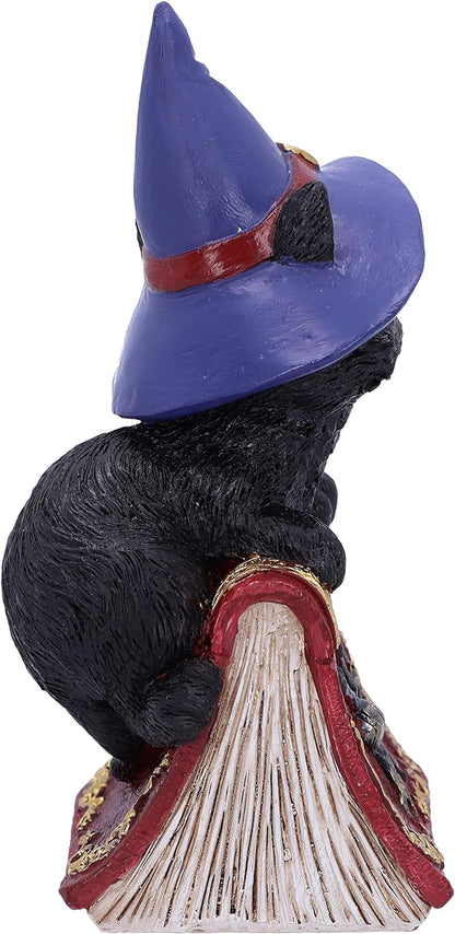 Nemesis Now Hocus Small Witches Familiar Black Cat and Spellbook Figurine, Red, 12.7cm U5231S0