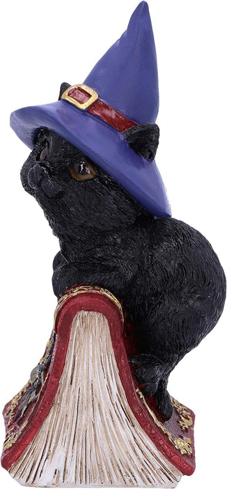 Nemesis Now Hocus Small Witches Familiar Black Cat and Spellbook Figurine, Red, 12.7cm U5231S0