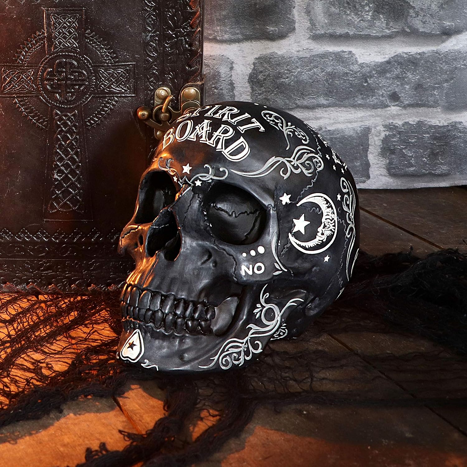 Nemesis Now Spirit Ouija Décoration pour Tableau Parlant Tête de Mort