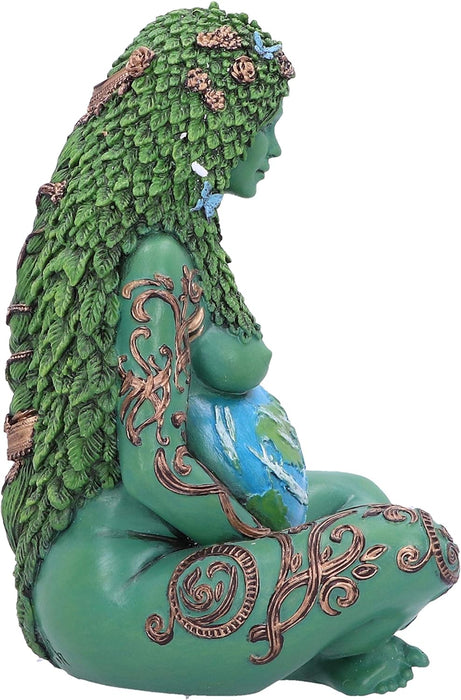 Nemesis Now Small Ethereal Mother Earth Gaia Art Statue Painted Figurine, Green, 17.5cm