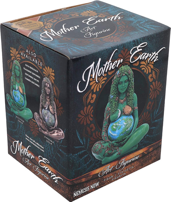 Nemesis Now Small Ethereal Mother Earth Gaia Art Statue Painted Figurine, Green, 17.5cm