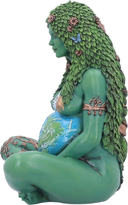 Nemesis Now Small Ethereal Mother Earth Gaia Art Statue Painted Figurine, Green, 17.5cm