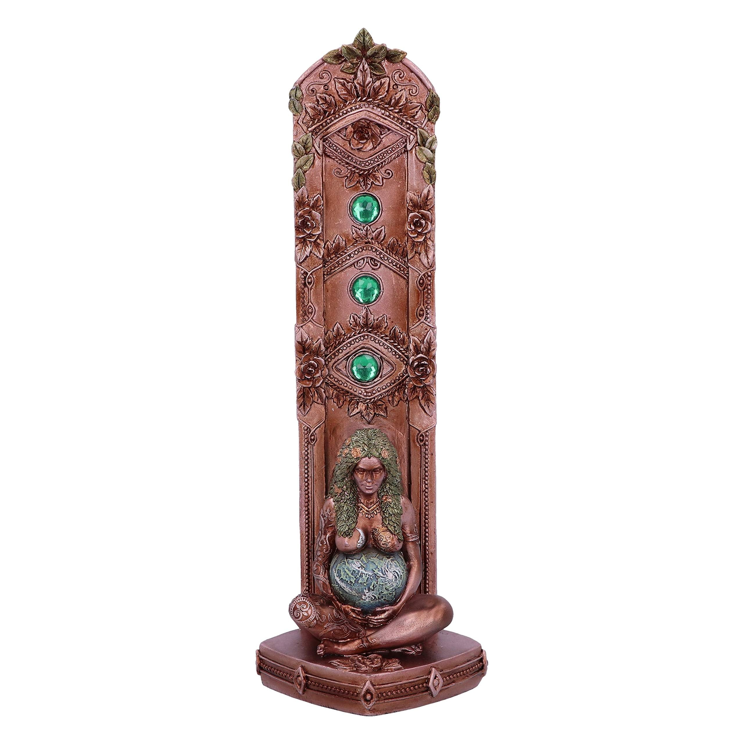Nemesis Now Ethereal Mother Earth Gaia Art Statue Incense Burner,Green,24cm