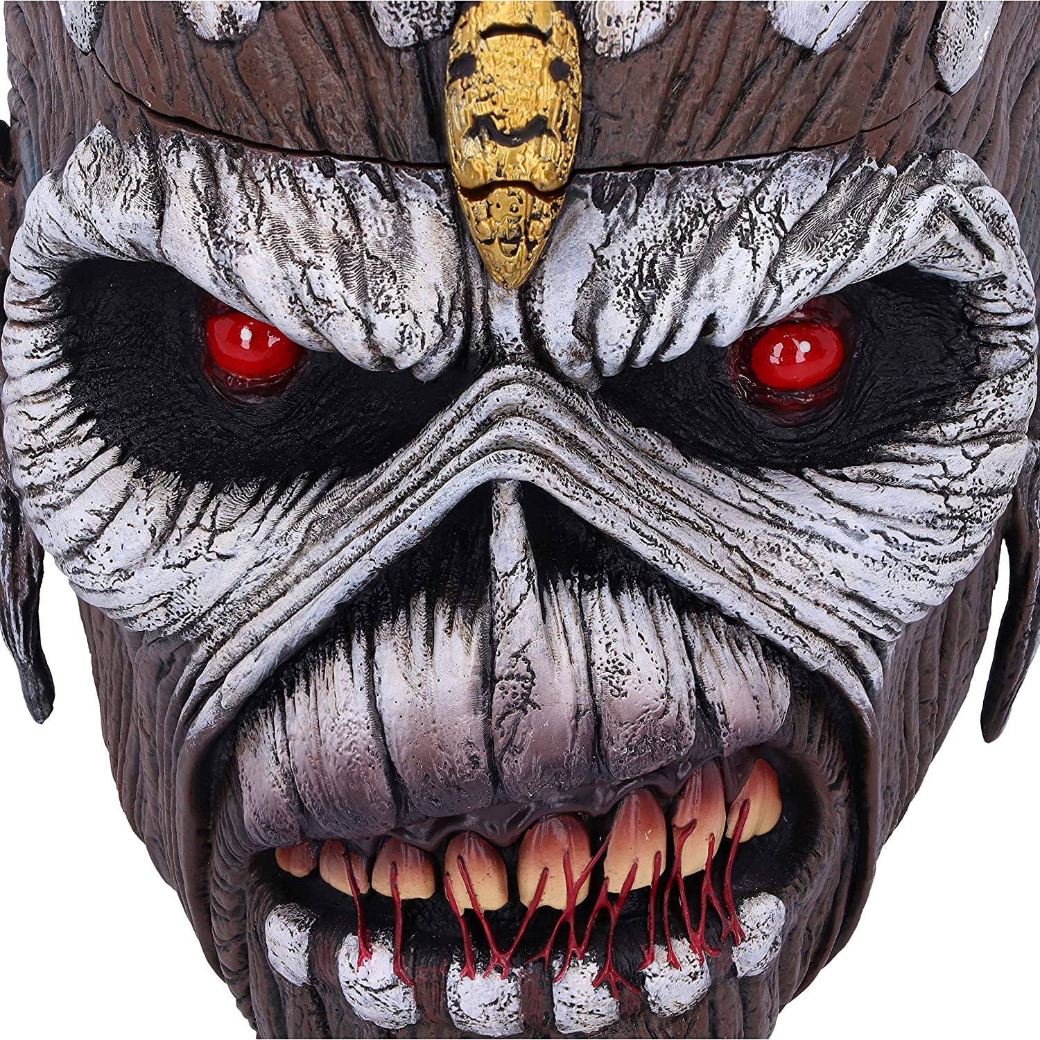 Nemesis Now Officially Licensed Iron Maiden The Book of Souls Eddie Head Box, Brown, 15cm