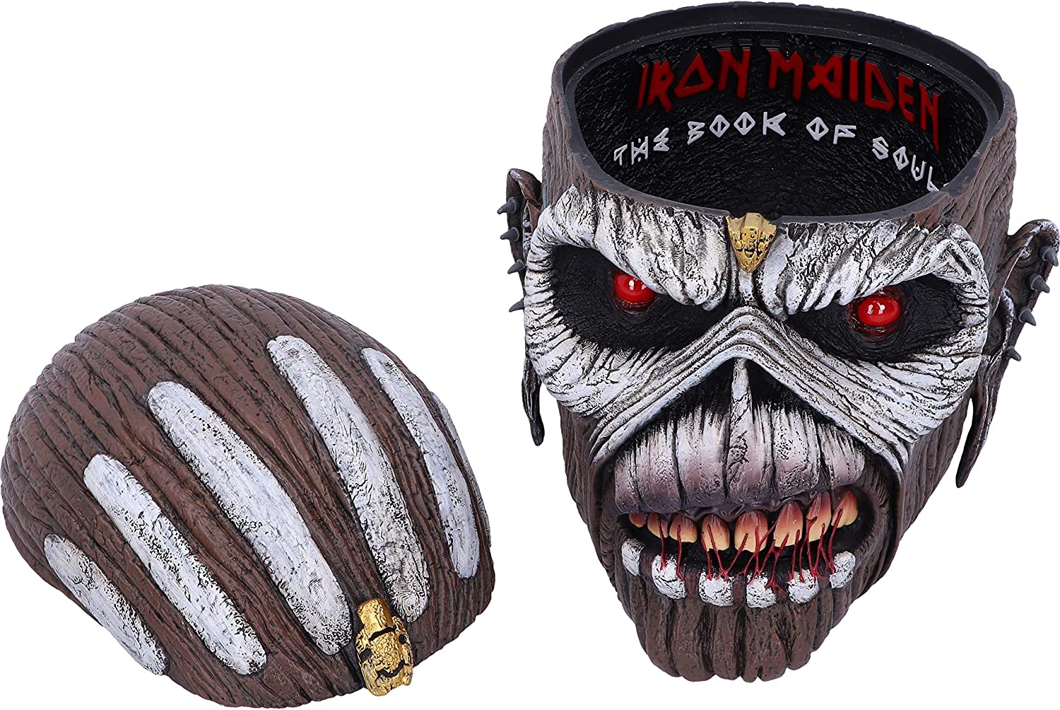 Nemesis Now Officially Licensed Iron Maiden The Book of Souls Eddie Head Box, Brown, 15cm