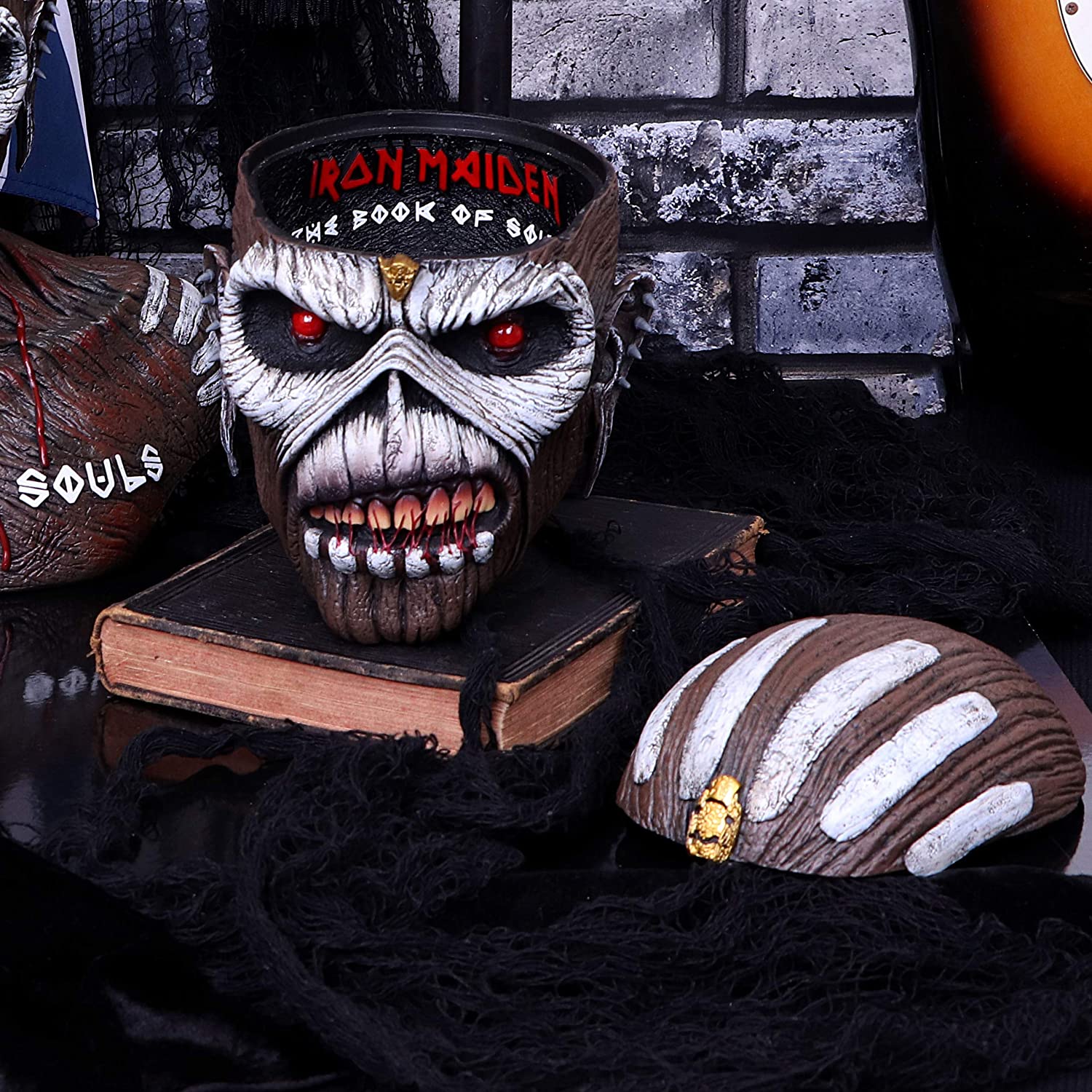 Nemesis Now Officially Licensed Iron Maiden The Book of Souls Eddie Head Box, Brown, 15cm