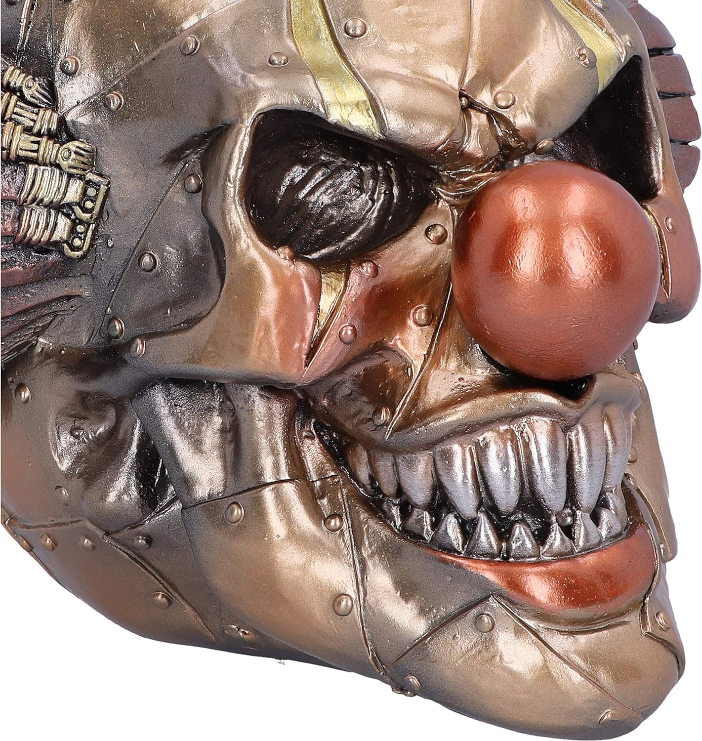 Nemesis Now Mechanical Laughter Horror Steampunk Clown Skull Ornament, Bronze, 18cm, Polyresin
