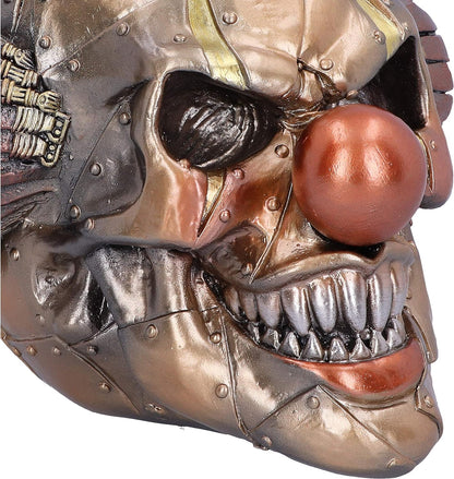 Nemesis Now Mechanical Laughter Horror Steampunk Clown Skull Ornament, Bronze, 18cm, Polyresin