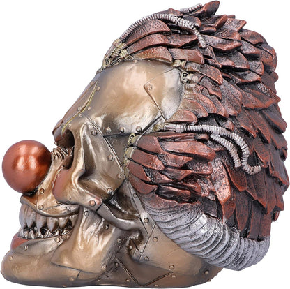 Nemesis Now Mechanical Laughter Horror Steampunk Clown Skull Ornament, Bronze, 18cm, Polyresin