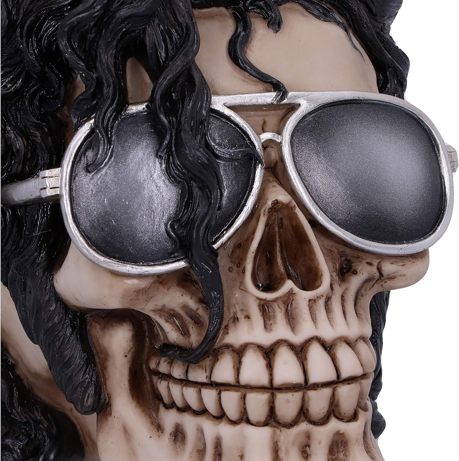 Nemesis Now Bad Michael Jackson King of Pop Inspired Skull Ornament, Polyresin, Black, 16.5cm
