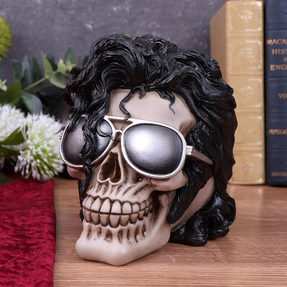 Nemesis Now Bad Michael Jackson King of Pop Inspired Skull Ornament, Polyresin, Black, 16.5cm