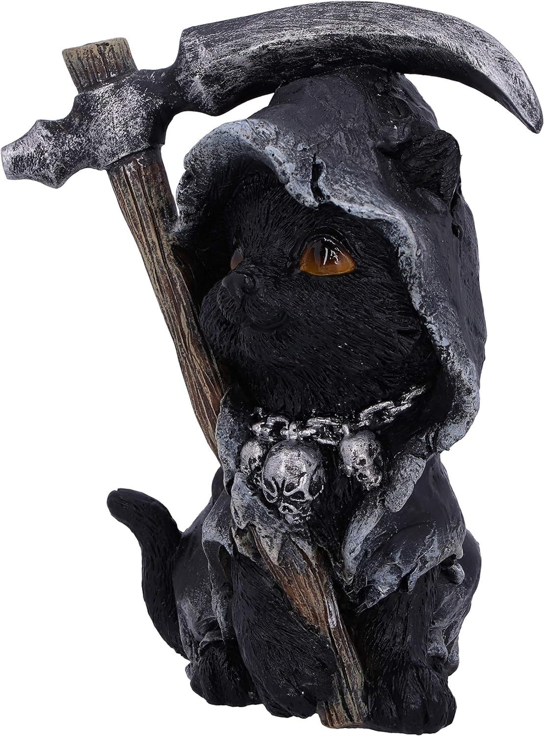 Nemesis Now Amara Grim Reaper Feline Cat Figurine, Black, 10.2cm