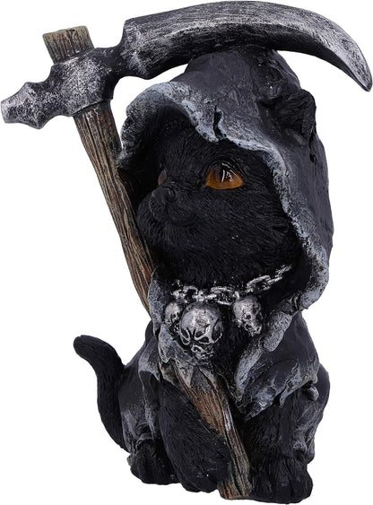 Nemesis Now Amara Grim Reaper Feline Cat Figurine, Black, 10.2cm