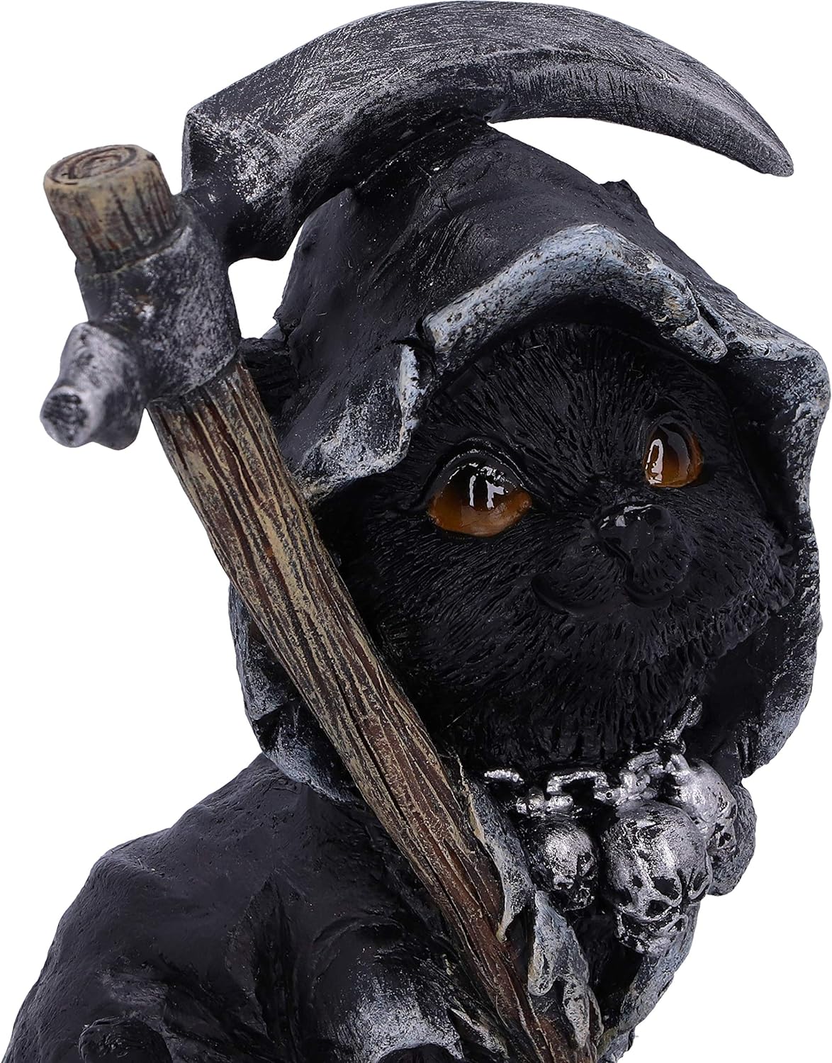 Nemesis Now Amara Grim Reaper Feline Cat Figurine, Black, 10.2cm