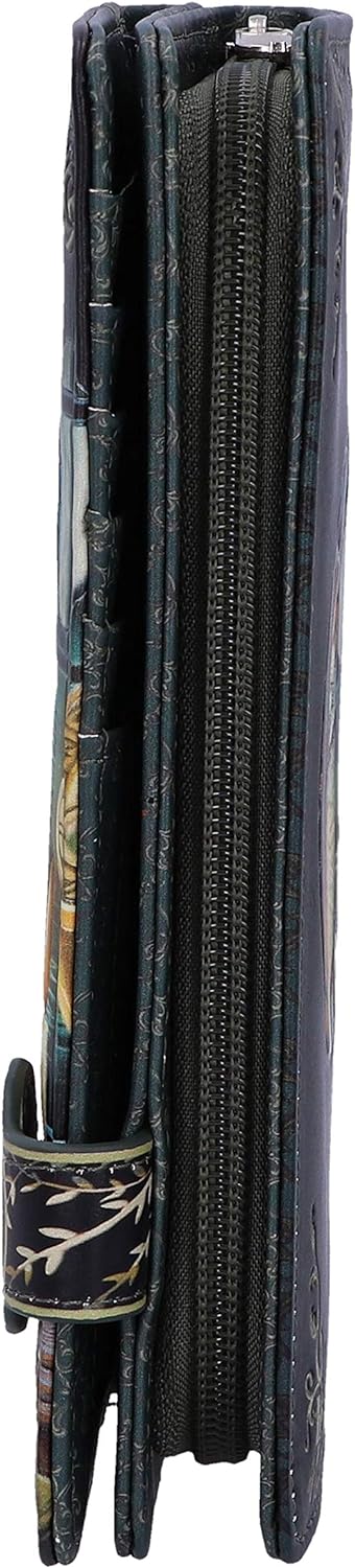 Nemesis Now Lisa Parker Adventure Awaits Calico Cat Ship Embossed Purse, Black