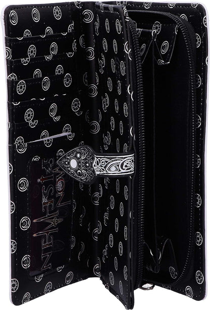 Nemesis Now White Spirit Board Embossed Ouija Purse, 18.5cm, White, PU Leather