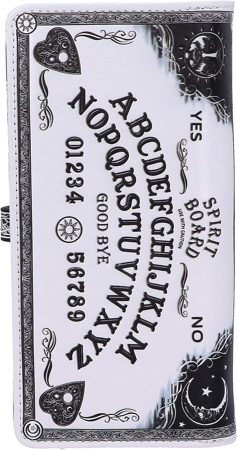Nemesis Now White Spirit Board Embossed Ouija Purse, 18.5cm, White, PU Leather