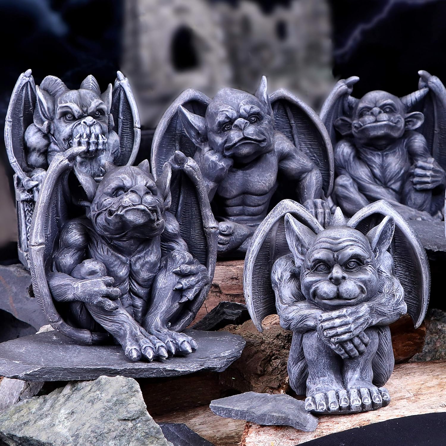 Nemesis Now Laverne Dark Black Grotesque Gargoyle Figurine,13cm