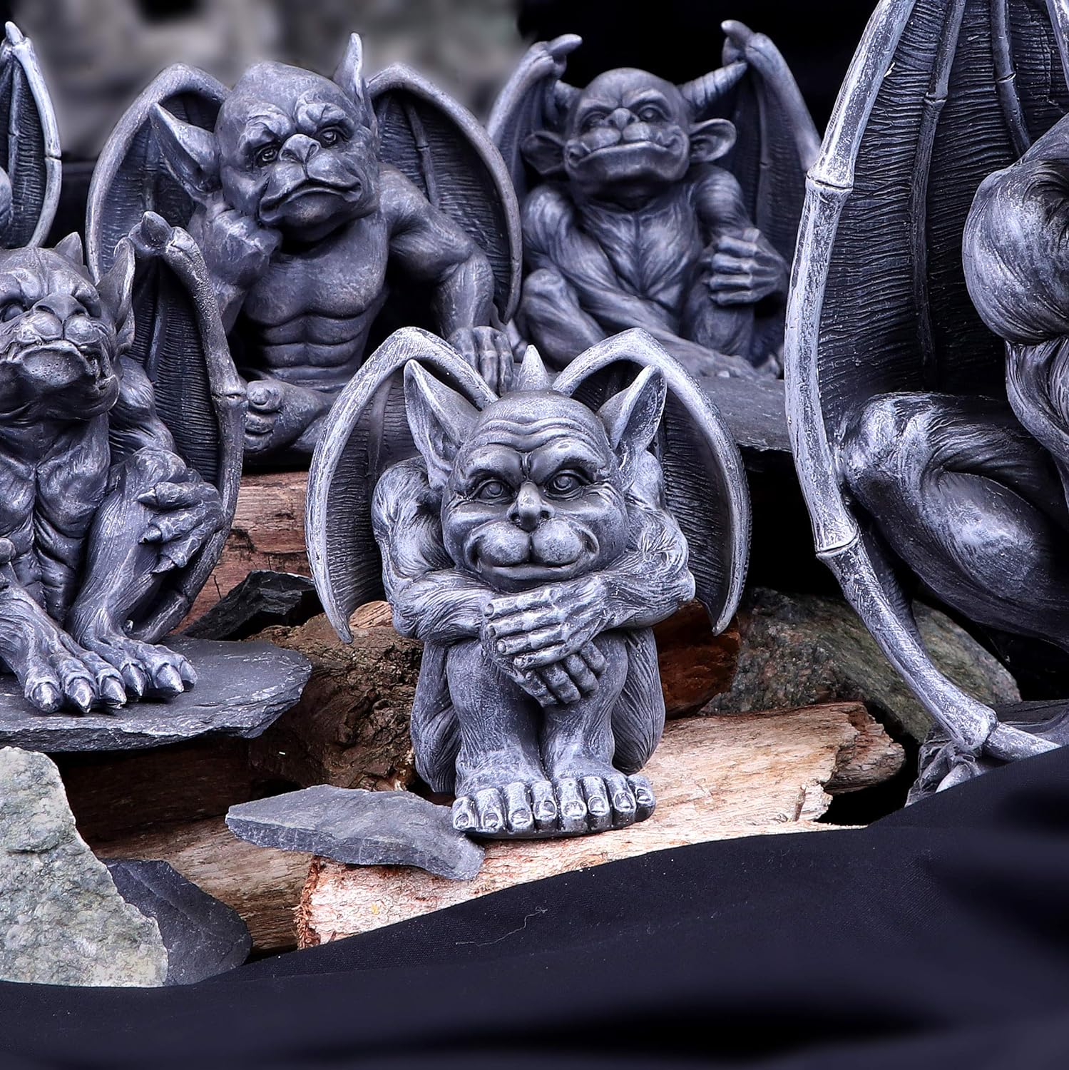 Nemesis Now Quasi Dark Black Grotesque Gargoyle Figurine, 12.5cm