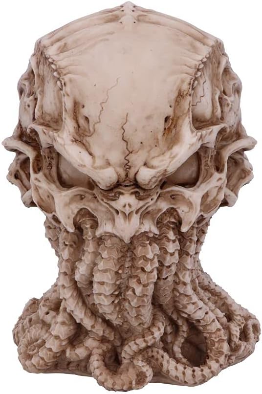 Nemesis Now James Ryman Green Cthulhu Skull Figurine Ornament, Natural, 20cm