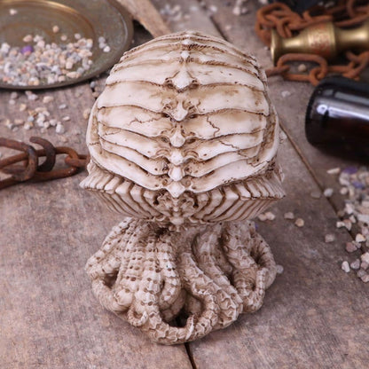 Nemesis Now James Ryman Green Cthulhu Skull Figurine Ornament, Natural, 20cm