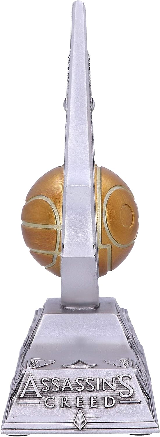 Nemesis Now Officially Licensed Assassin's Creed Apple of Eden Resin Bookends, Silver, 18.5cm