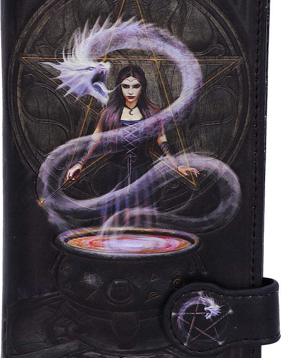 Nemesis Now, Black, Anne Stokes The Summoning Witch and Dragon Embossed Purse, 18.5cm