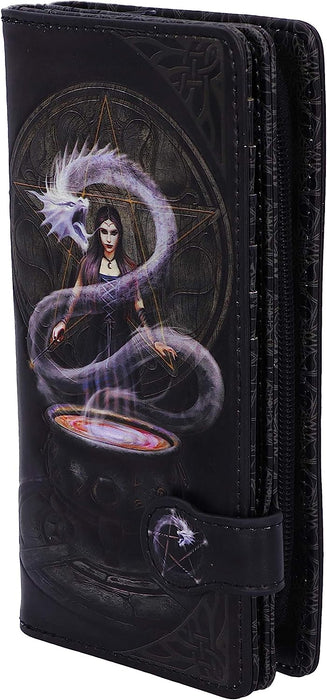 Nemesis Now, Black, Anne Stokes The Summoning Witch and Dragon Embossed Purse, 18.5cm
