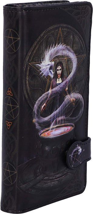 Nemesis Now, Black, Anne Stokes The Summoning Witch and Dragon Embossed Purse, 18.5cm