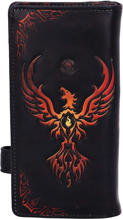Nemesis Now Anne Stokes Phoenix Rising Mythical Bird Embossed Purse, Black, 18.5cm, Polyurethane