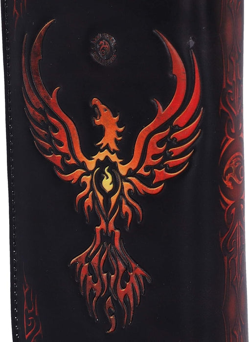 Nemesis Now Anne Stokes Phoenix Rising Mythical Bird Embossed Purse, Black, 18.5cm, Polyurethane