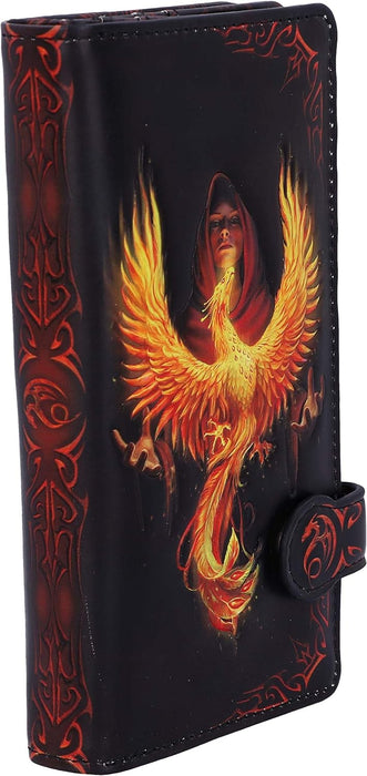 Nemesis Now Anne Stokes Phoenix Rising Mythical Bird Embossed Purse, Black, 18.5cm, Polyurethane