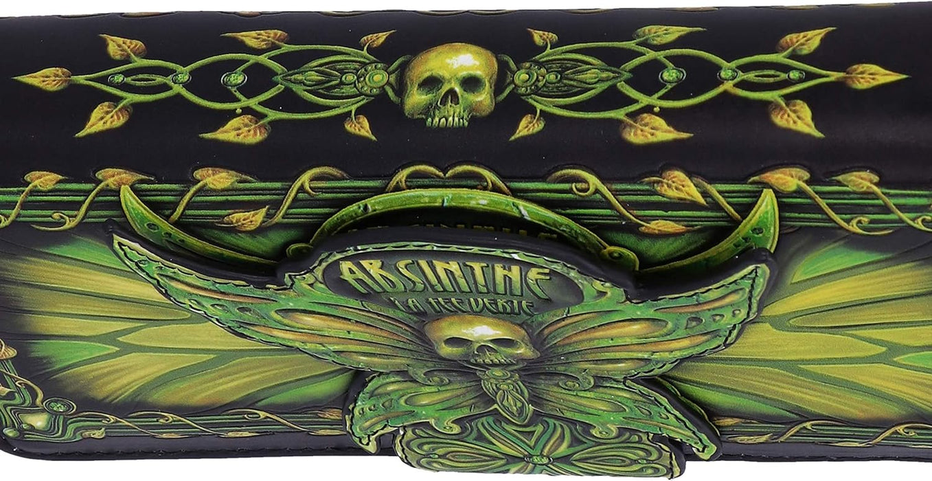 Nemesis Now Absinthe La Fee Verte Green Fairy Embossed Purse, Polyurethane, 18.5cm