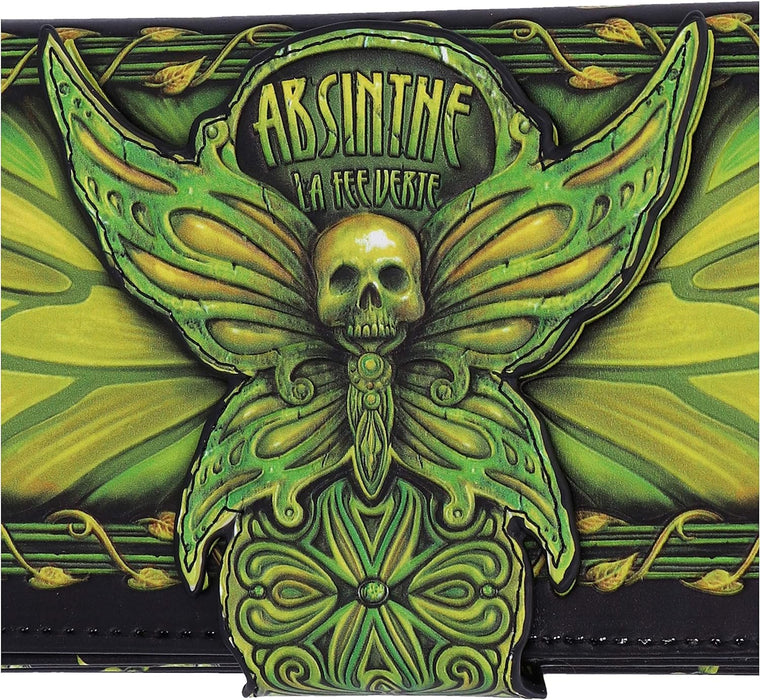 Nemesis Now Absinthe La Fee Verte Green Fairy Embossed Purse, Polyurethane, 18.5cm