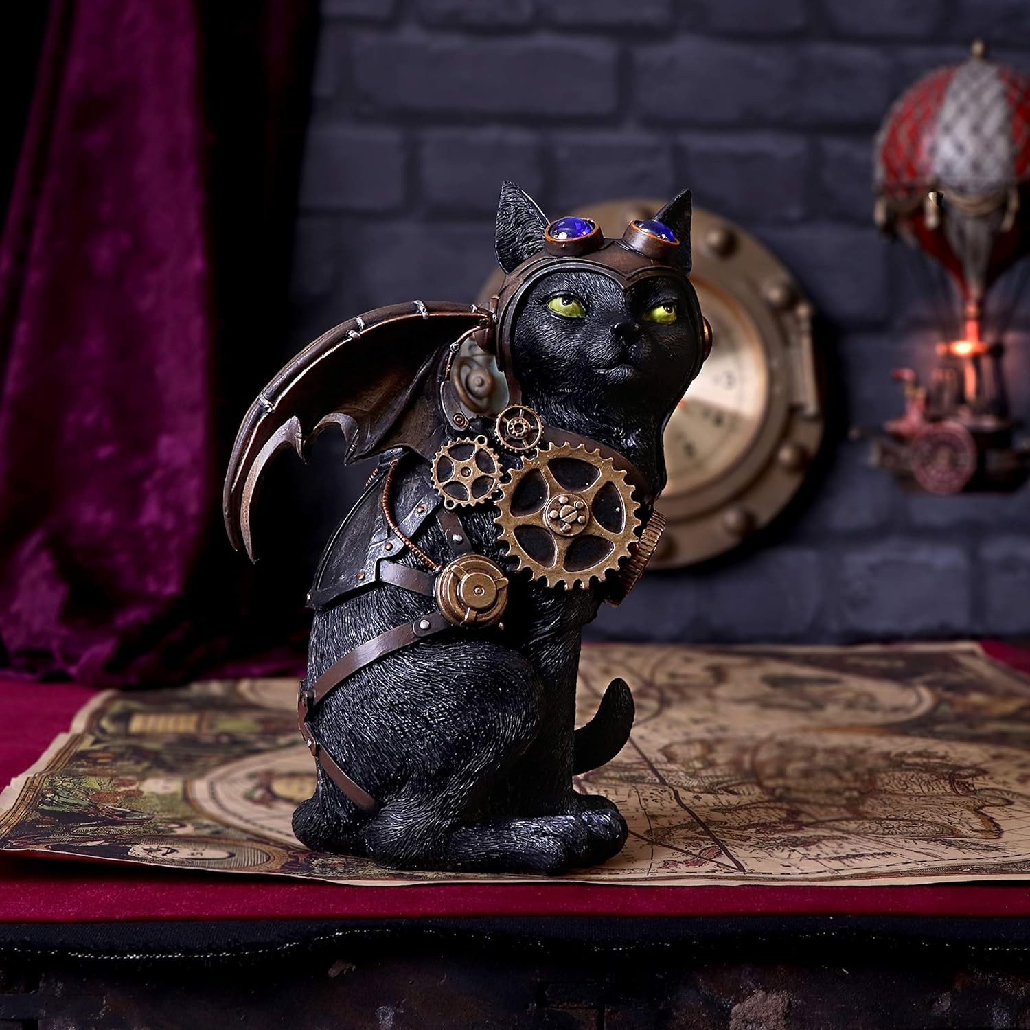 Nemesis Now Statuetta Steampunk, Resina, Nero, 22.7cm