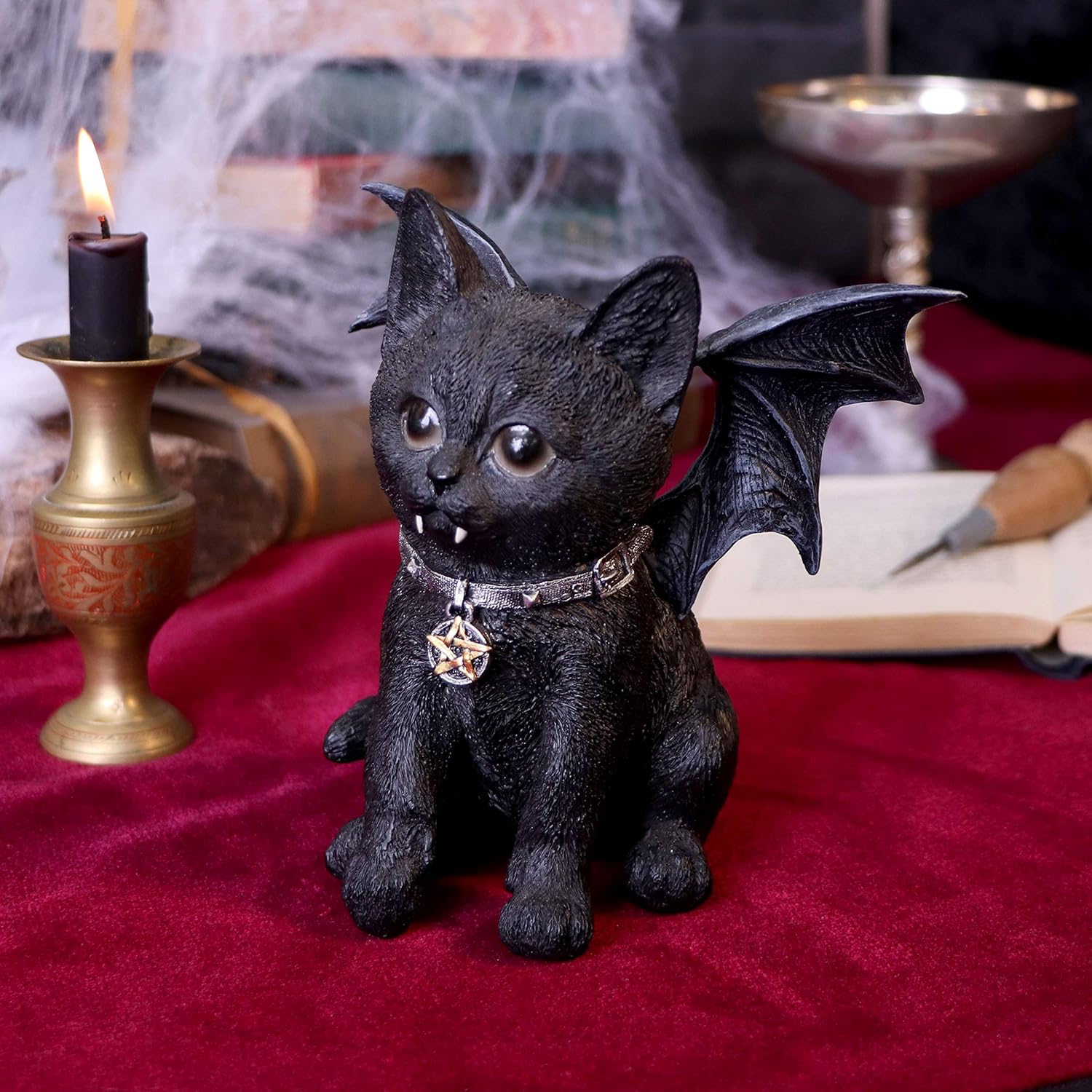Nemesis Now Figura de Gato Coven Keepers, Resina, Negro, 16 cm