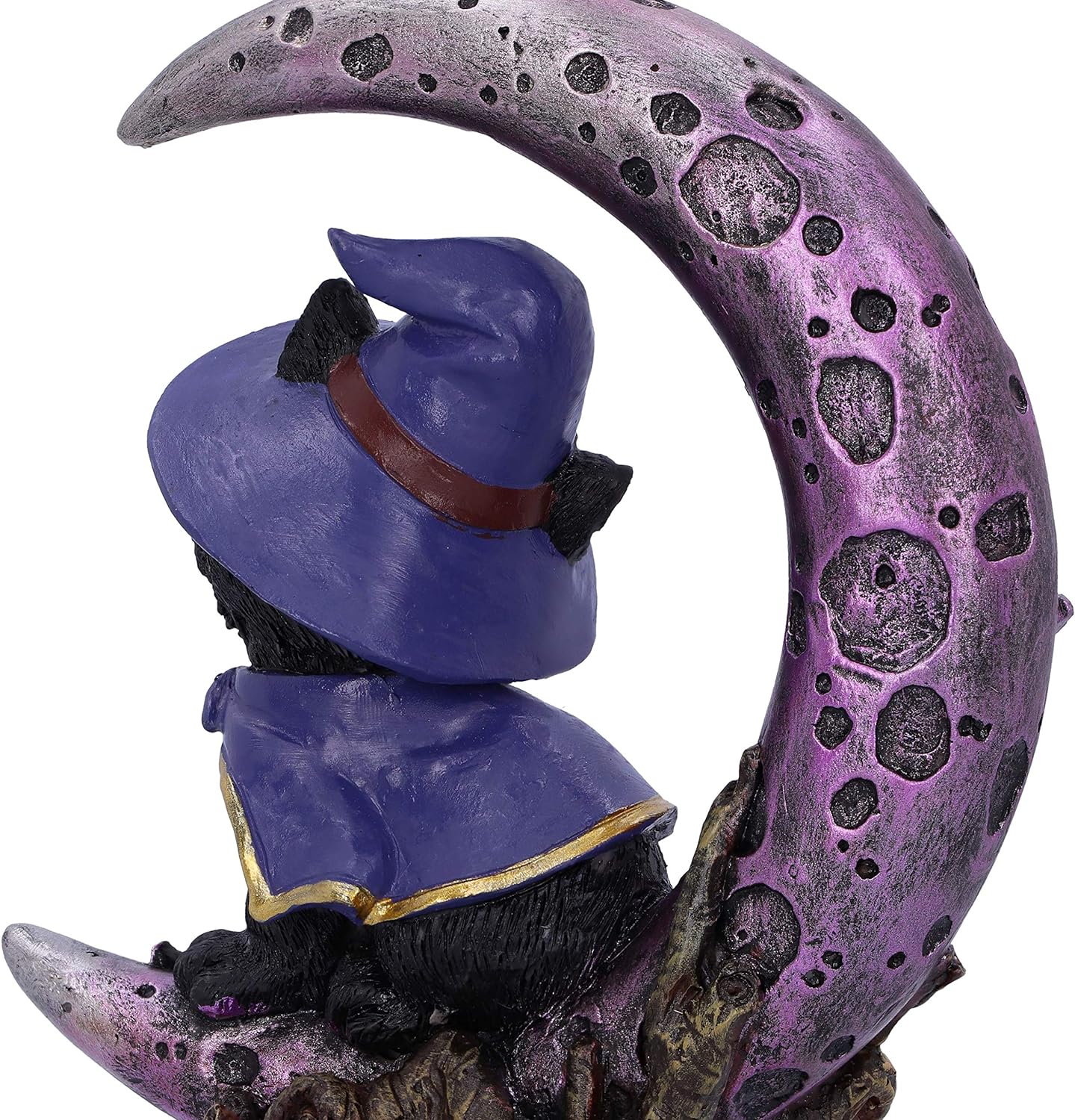 Nemesis Now Grimalkin Witches Familiar Black Cat and Crescent Moon Figurine, 18.5cm U5436T1