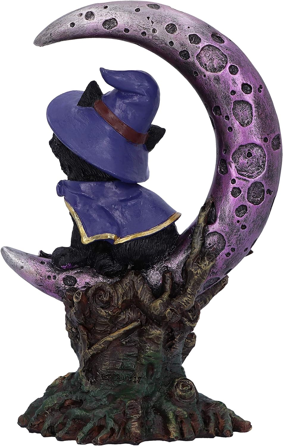 Nemesis Now Grimalkin Witches Familiar Black Cat and Crescent Moon Figurine, 18.5cm U5436T1