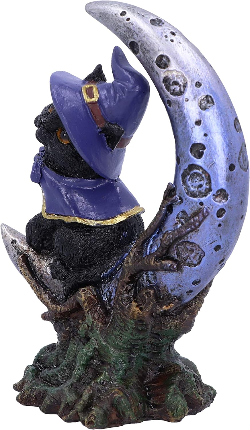 Nemesis Now Sooky Witches Familiar Black Cat and Crescent Moon Figurine 11.5cm, Resin, Witches Familiar Cat Figurine, Sooky Figurine, Witchy Gift, Cast in the Finest Resin, Lovingly Hand-Painted