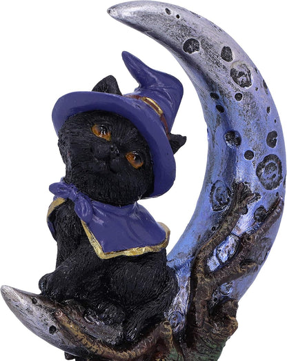 Nemesis Now Sooky Witches Familiar Black Cat and Crescent Moon Figurine 11.5cm, Resin, Witches Familiar Cat Figurine, Sooky Figurine, Witchy Gift, Cast in the Finest Resin, Lovingly Hand-Painted