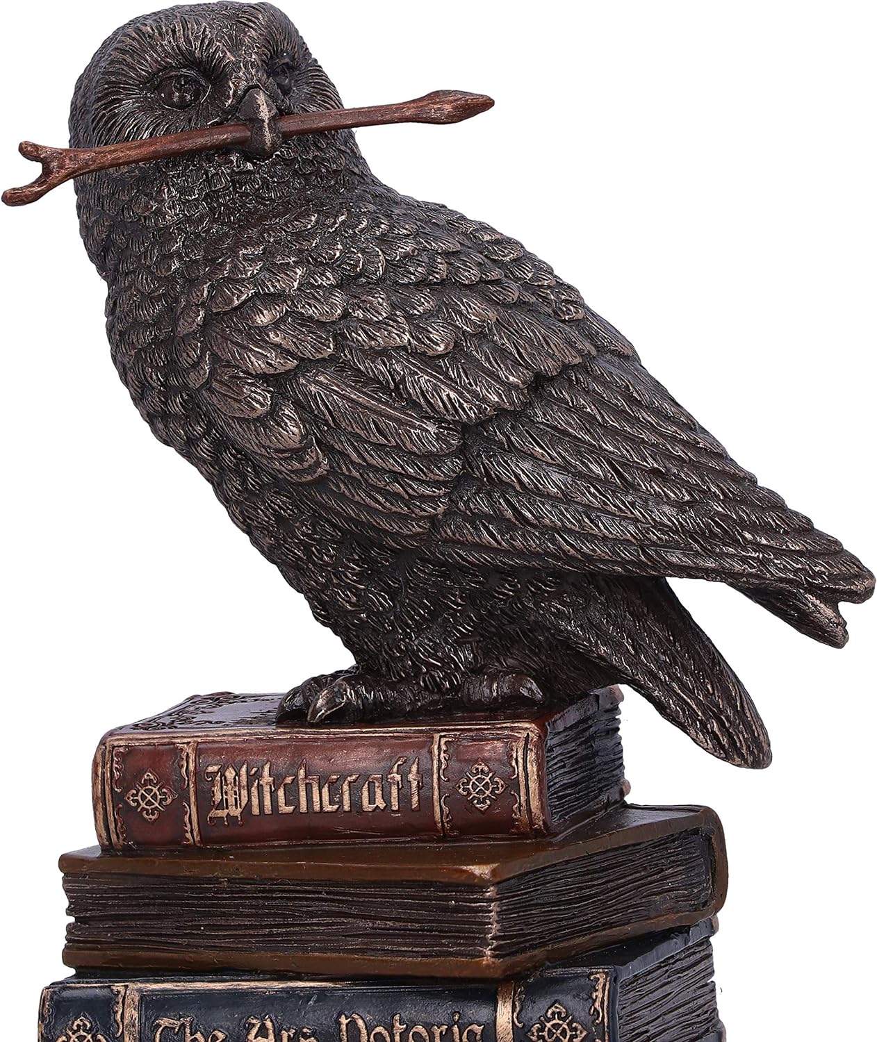 Nemesis Now Bronze Spellcraft Witches Familiar Owl on Book Figurine, 14cm