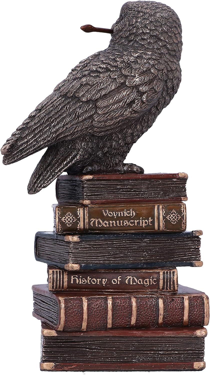 Nemesis Now Bronze Spellcraft Witches Familiar Owl on Book Figurine, 14cm