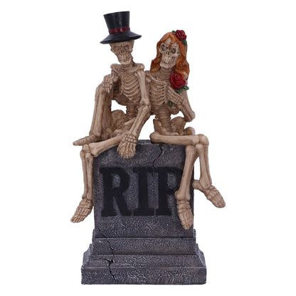 Nemesis Now True Love Never Dies Skeleton Lovers Wedding Figurine, Grey, 17cm U5451T1